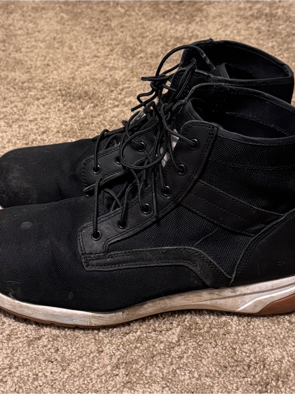 Carhartt Steel Toe Boots Mens 14 Black Workwear Outdoor Logo F3445-21